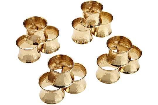 DII® Hammered Gold Napkin Rings, 12ct.